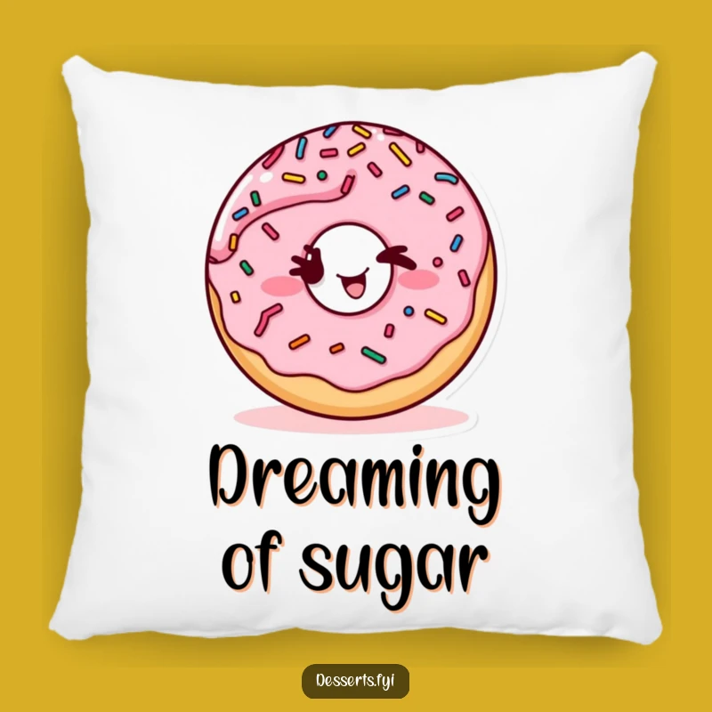 Funny Winking Donut Pillow: Cozy Comfort with a Playful, Sprinkled Humor Accent
