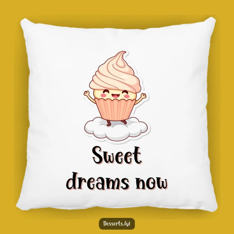Funny Cupcake Dancer Pillow: Joyful Cloud Character - Soft & Humorous Comfort Cushion