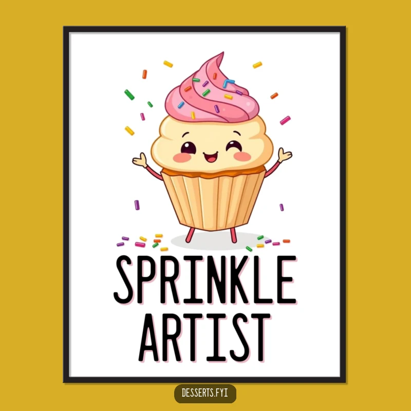 Funny Cupcake Juggling Digital Art: Instant Sweetness for Your Walls
