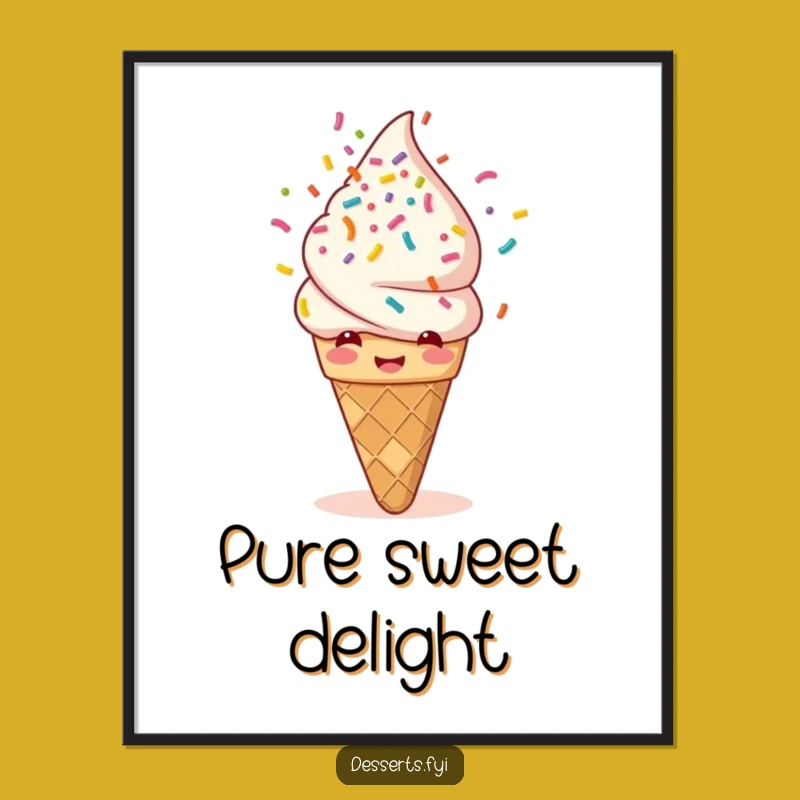 Funny Ice Cream Sprinkle Digital Art: Instant Sweetness For Your Space, A Perfect Funny Digital Gift