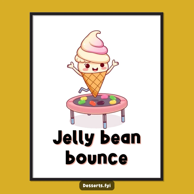 Funny Ice Cream Trampoline Digital Art - Instant Playful Decor