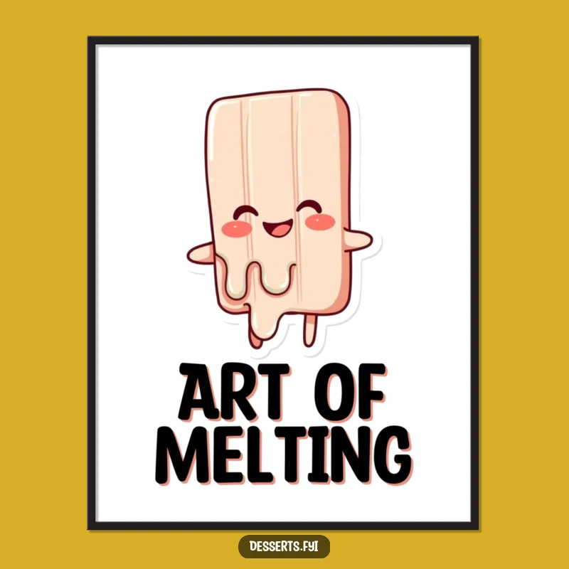 Funny Melting Candy Bar Digital Art: Sweeten Your Space with Glee, A Vibrant Funny Gift
