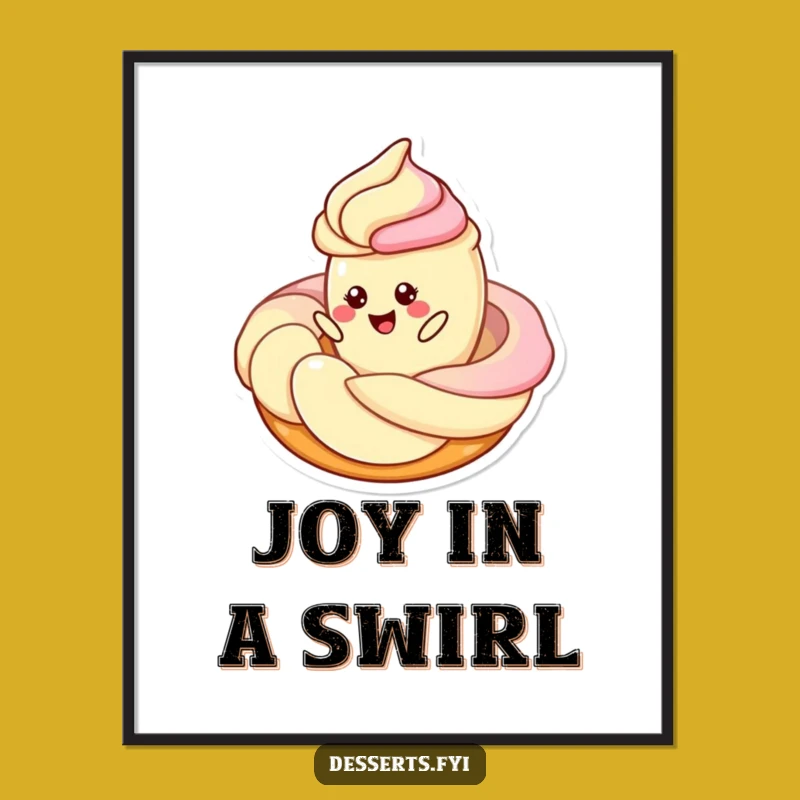 Funny Pastry Twirl Digital Art - Frosting Fun Scene, Perfect Funny Gift Download