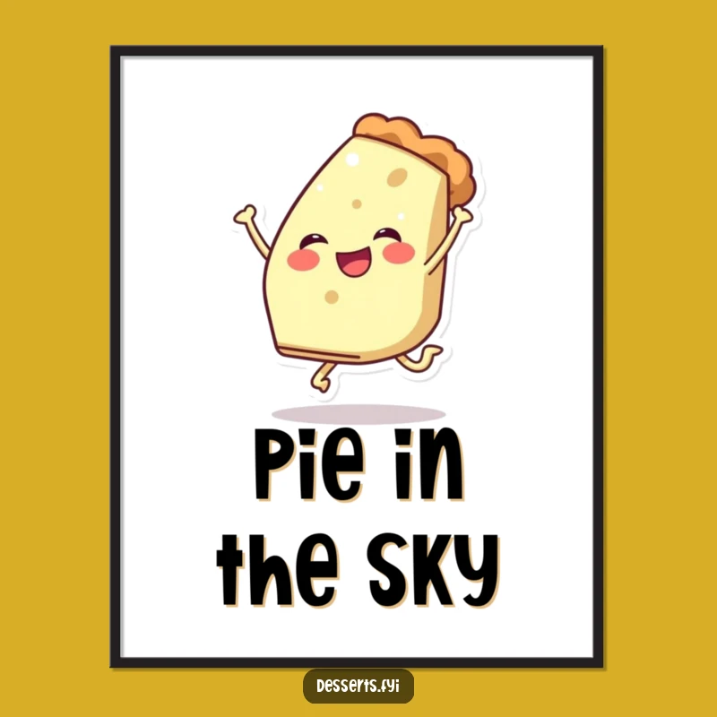 Funny Pie Leap Print: Hilarious Digital Art for a Sweet and Joyful Space!