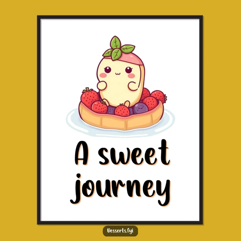 Funny Tart Float Digital Art - Berry Raft Scene, Perfect Funny Gift Download