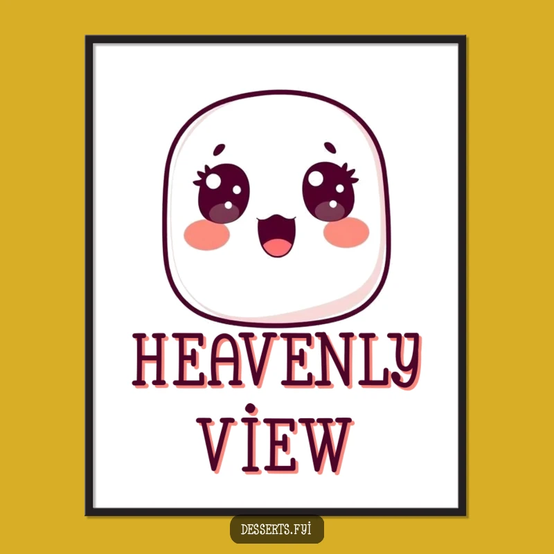 Funny Marshmallow Digital Print: Instant Joyful Surprise for Your Walls