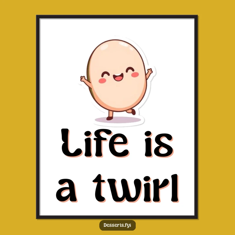 Funny Macaron Digital Art Print: Instant Parisian Charm and Sweet Humor