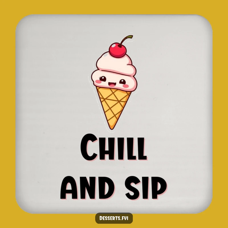 Funny Bouncing Ice Cream Coasters: Protect Surfaces with Cool Style