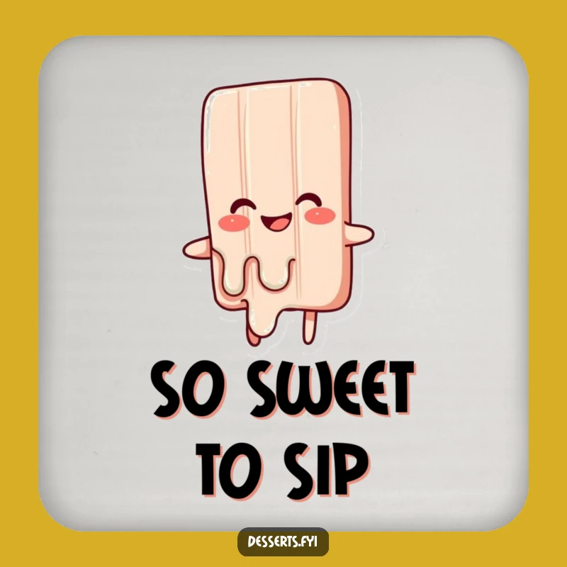 Funny Melting Candy Bar Coaster: Protect Surfaces with Sweet Humor, A Tiny Funny Gift