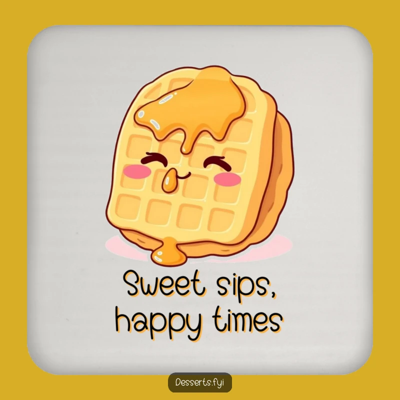 Funny Waffle Table Coaster: Protect Surfaces with a Wink, Great Funny Gift