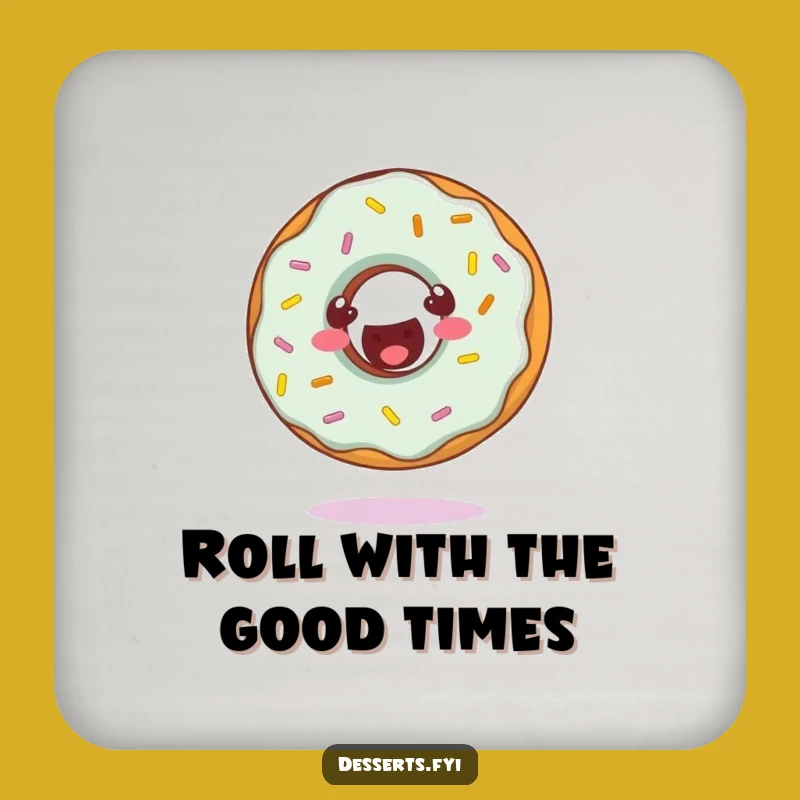 Funny Donut's Playful Somersault Coaster: Protect Surfaces with Fun