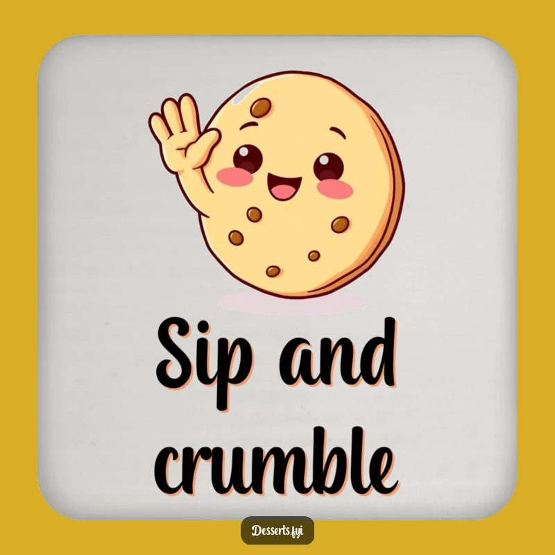 Funny Cookie Character Coaster: Protect Surfaces with a Cheerful Wave