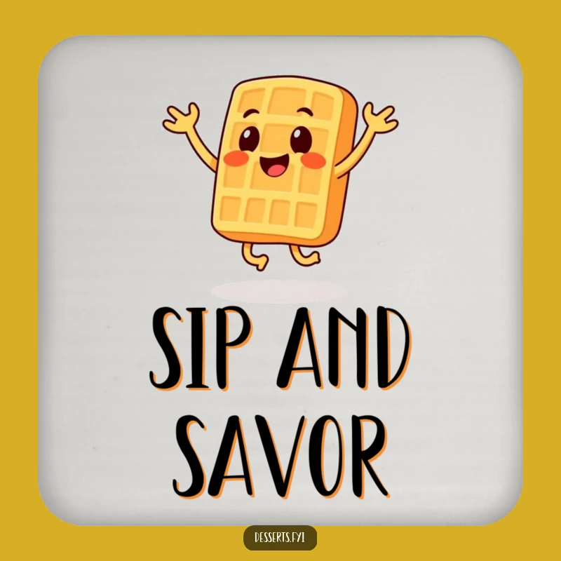 Funny Waffle Coasters: Protect Your Table with Energetic Style, A Fun Funny Gift Set