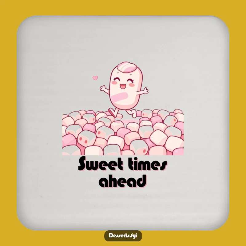 Funny Candy Jumper Coaster - Protect Surfaces with Marshmallow Charm, Perfect Funny Gift