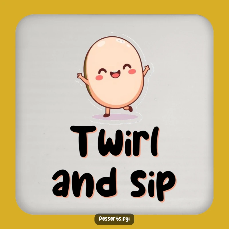 Funny Macaron Drink Coaster: Protect Your Surfaces with Sweet Parisian Style