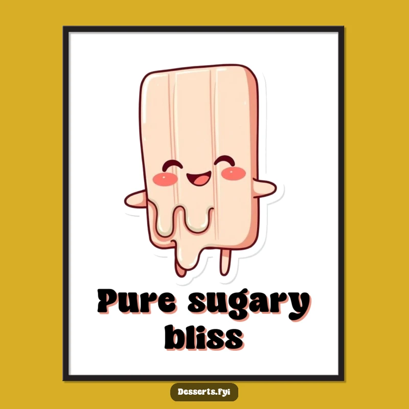Funny Melting Candy Bar Poster: Sweeten Your Walls with Glee, A Hilarious Art Gift