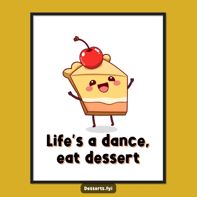 Funny Pie Dance Art Print: Lively Decor for a Festive Home