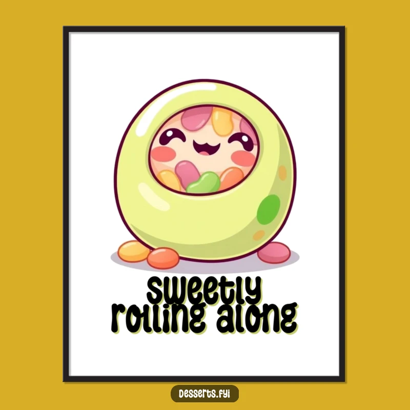 Funny Jelly Bean Poster: Decorate with Colorful, Happy Humor