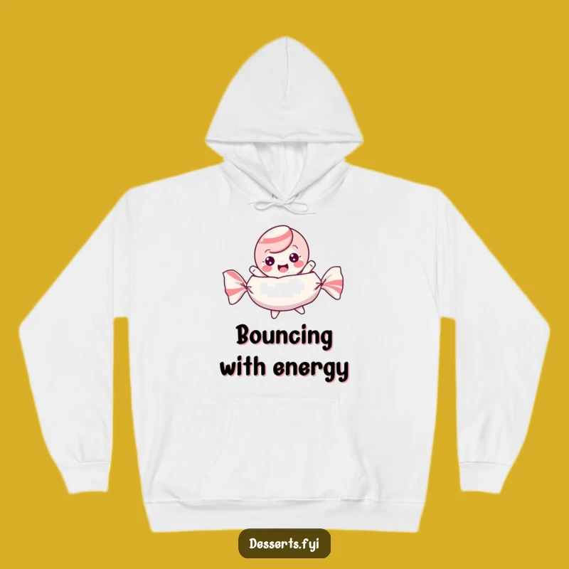 Cozy Funny Candy Hoodie: Playful Character in Wrapper, Ultimate Funny Gift