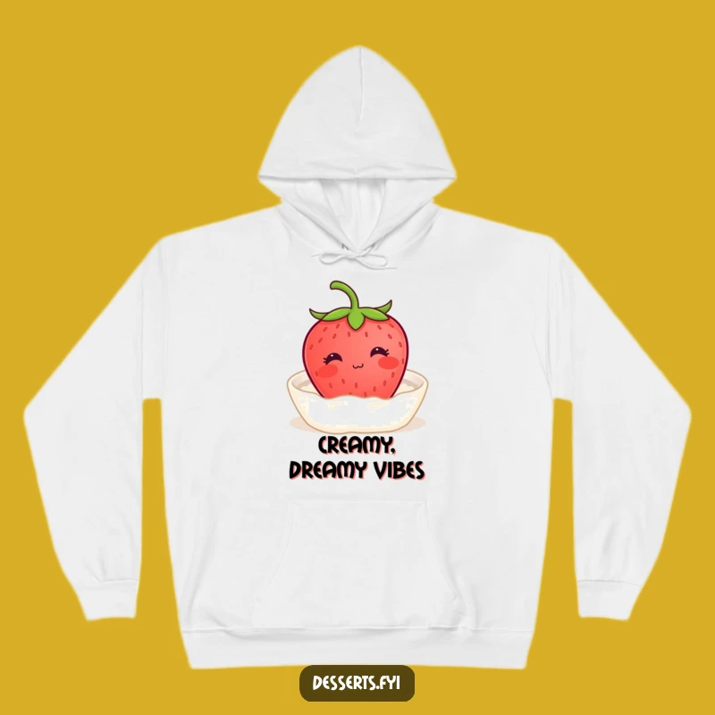 Cozy Funny Strawberry Cream Hoodie: Ultimate Relaxation Gift