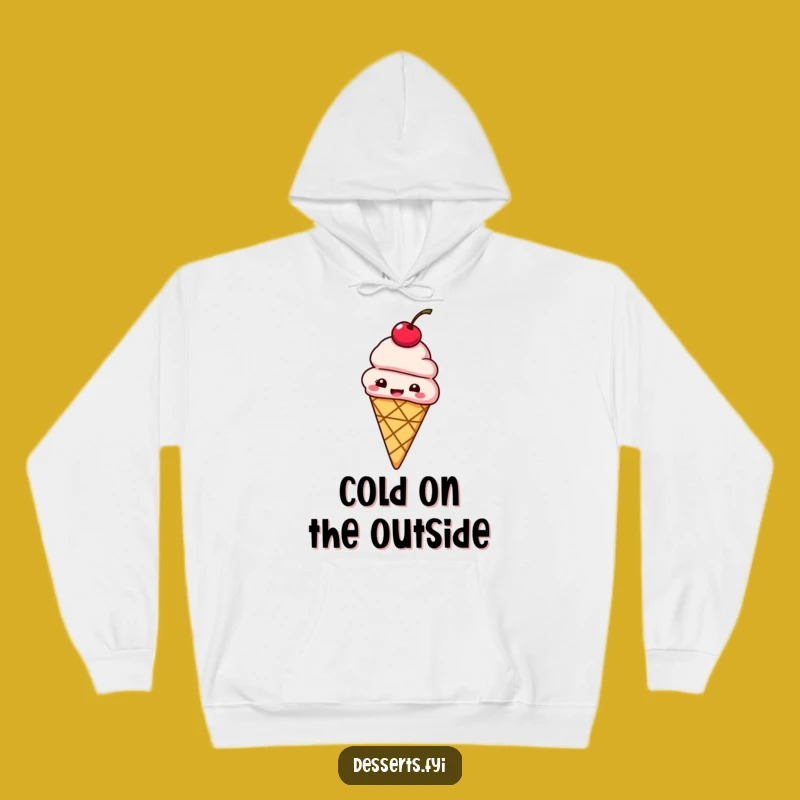 Funny Bouncing Ice Cream Hoodie: Cozy Up with Frosty Fun