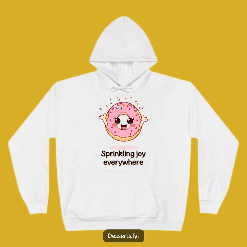 Funny Cheerful Donut Hoodie: Cozy Sprinkle Toss Sweatshirt - Ultimate Funny Gift