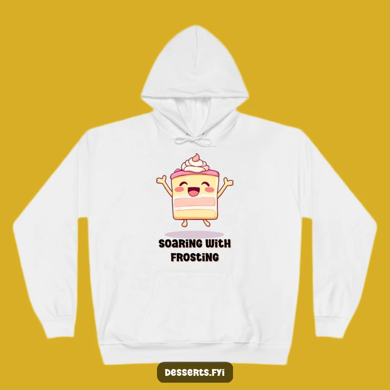 Funny Ecstatic Cake Leap Hoodie, Cozy Frosting Sweatshirt, Ultimate Dessert Lover Funny Gift