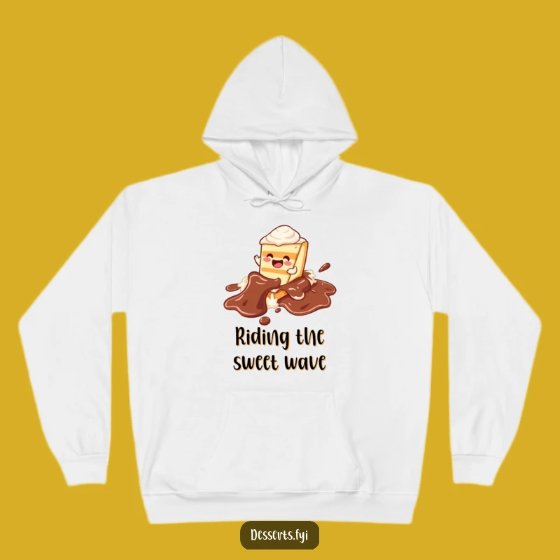 Funny Joyful Cake Hoodie: Cozy Chocolate River Sweatshirt - Ultimate Funny Gift