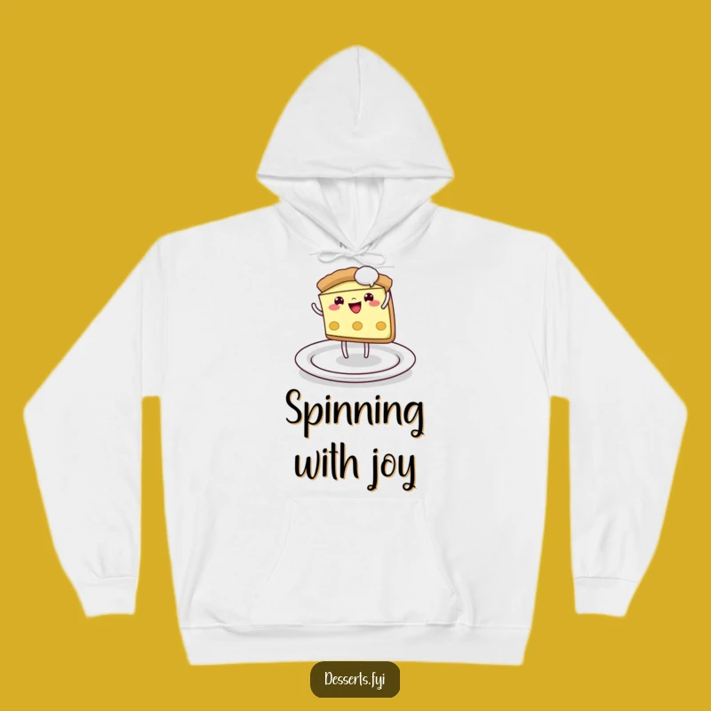 Funny Pie Cartwheel Hoodie: Playful Slice - Cozy & Hilarious Dessert Wear