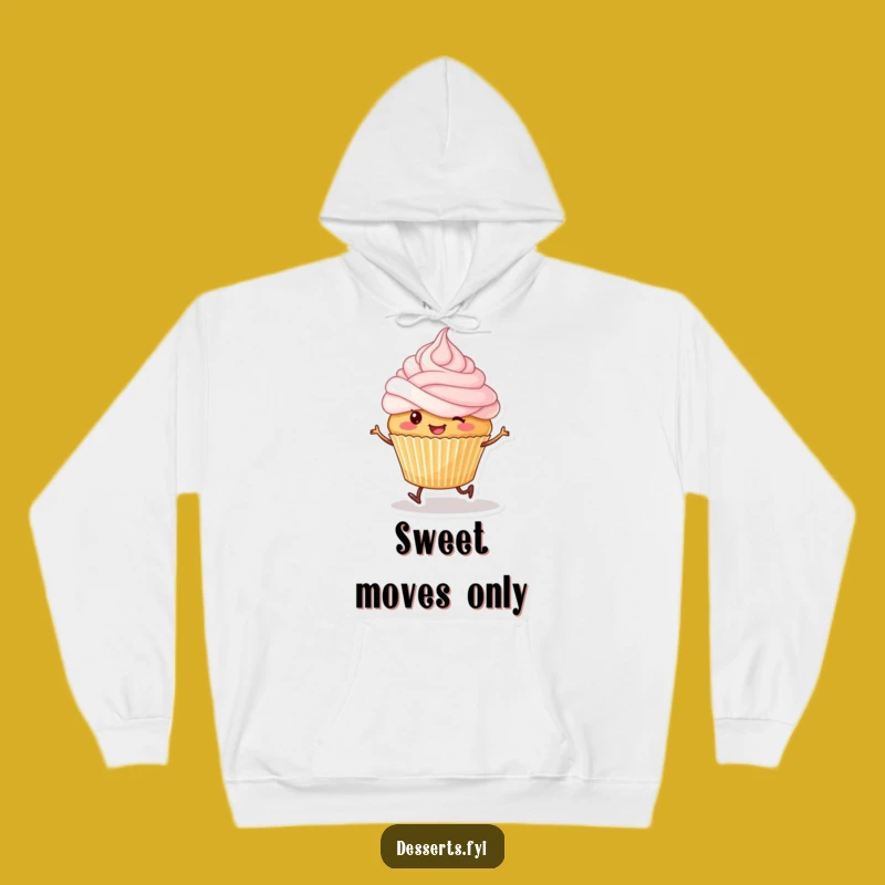 Funny Skipping Cupcake Hoodie: Cozy Sweetness with Frosting Fun