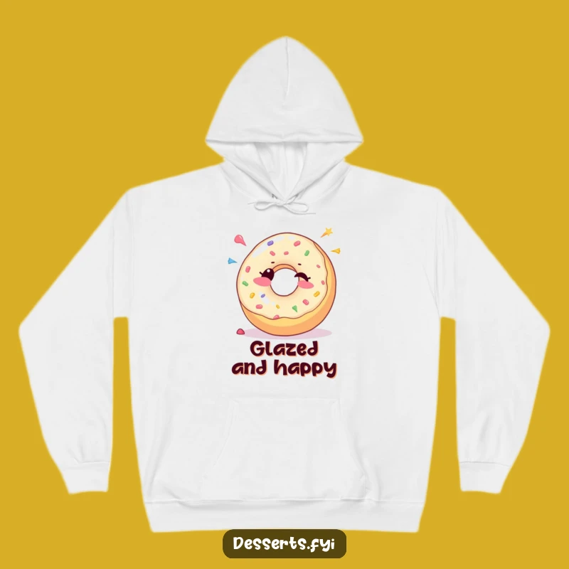Funny Donut Sprinkles Hoodie: Joyful Wink - Cozy & Humorous Sweet Treat Wear