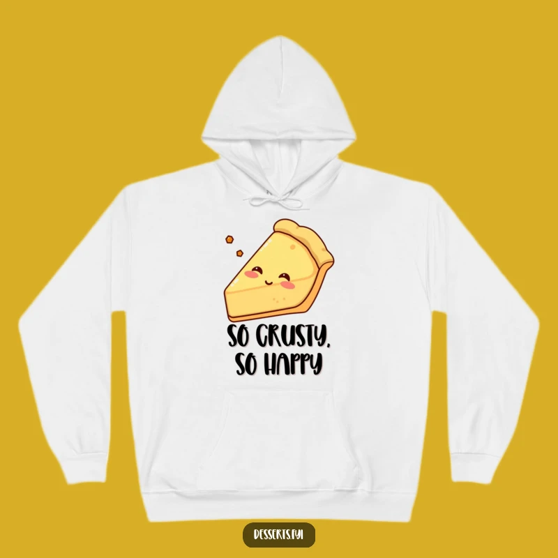 Cozy Funny Pie Hoodie: Content Slice Sighs Happily, Ultimate Warm Funny Gift
