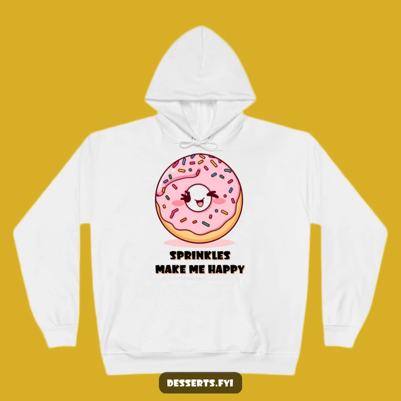 Funny Winking Donut Hoodie: Cozy Up with Playful Sprinkles and Humorous Style