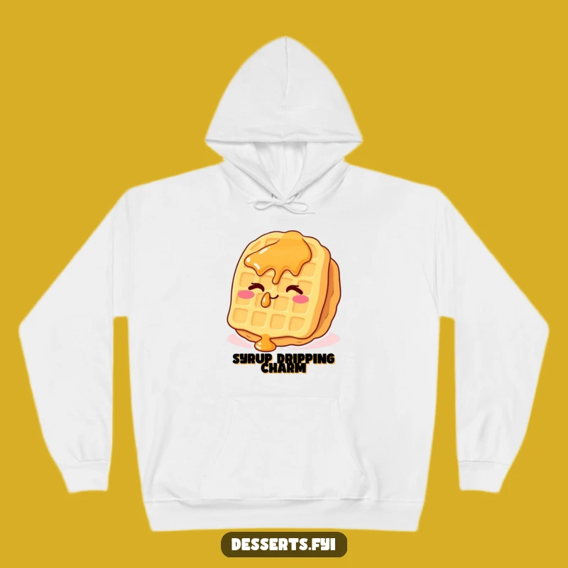 Cozy Funny Waffle Hoodie: Cheeky Wink Design, Ultimate Warm Funny Gift