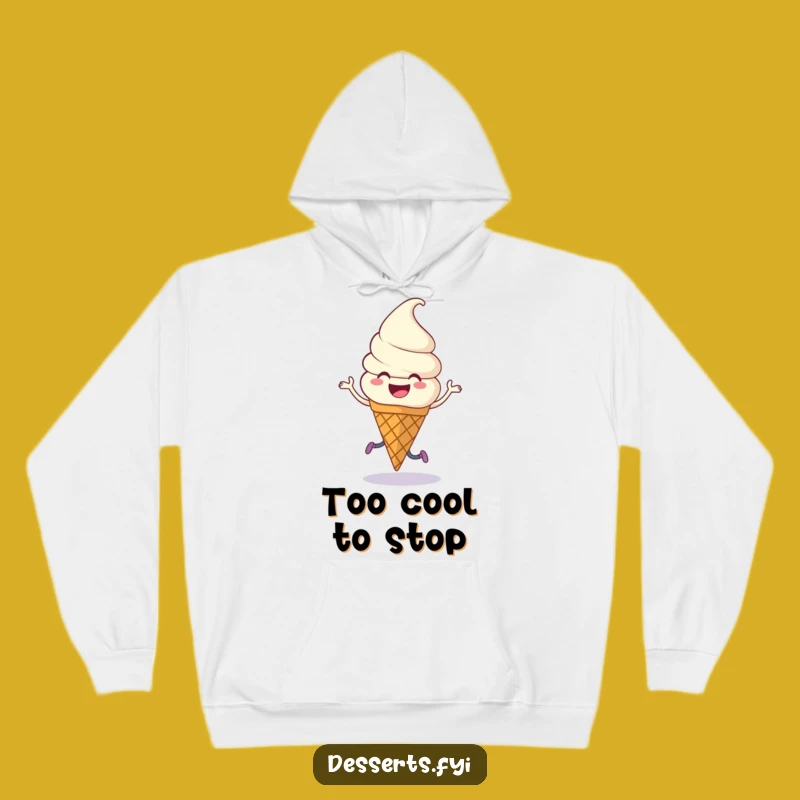 Funny Hoodie: Dancing Ice Cream Cone, Cozy Comfort for Sweet Celebrations