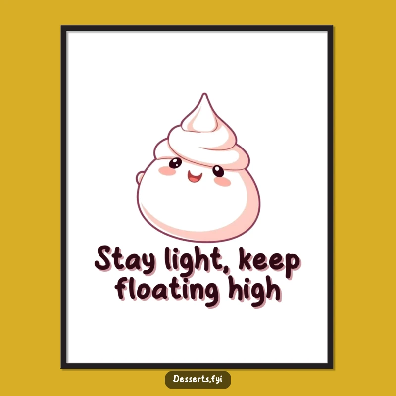 Funny Free Printable Meringue Wall Art - Whimsical Downloadable Decor Gift