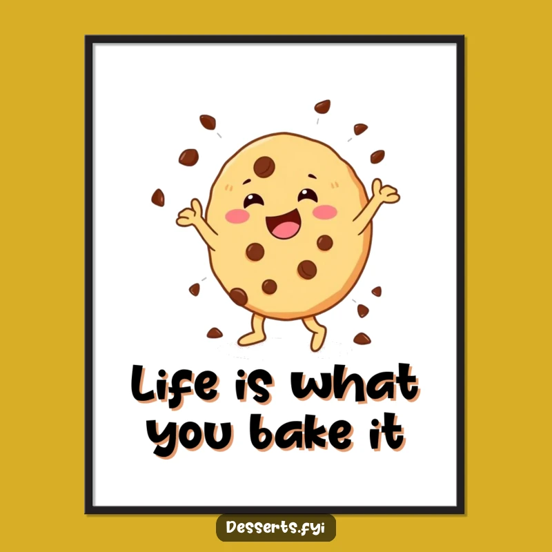 Free Printable Wall Art: Dancing Cookie Decor for a Whimsical Downloadable Gift