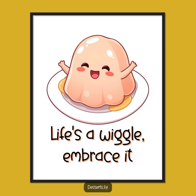 Free Printable Jelly Wall Art: Wobbly Delight Decor, Downloadable Funny Art