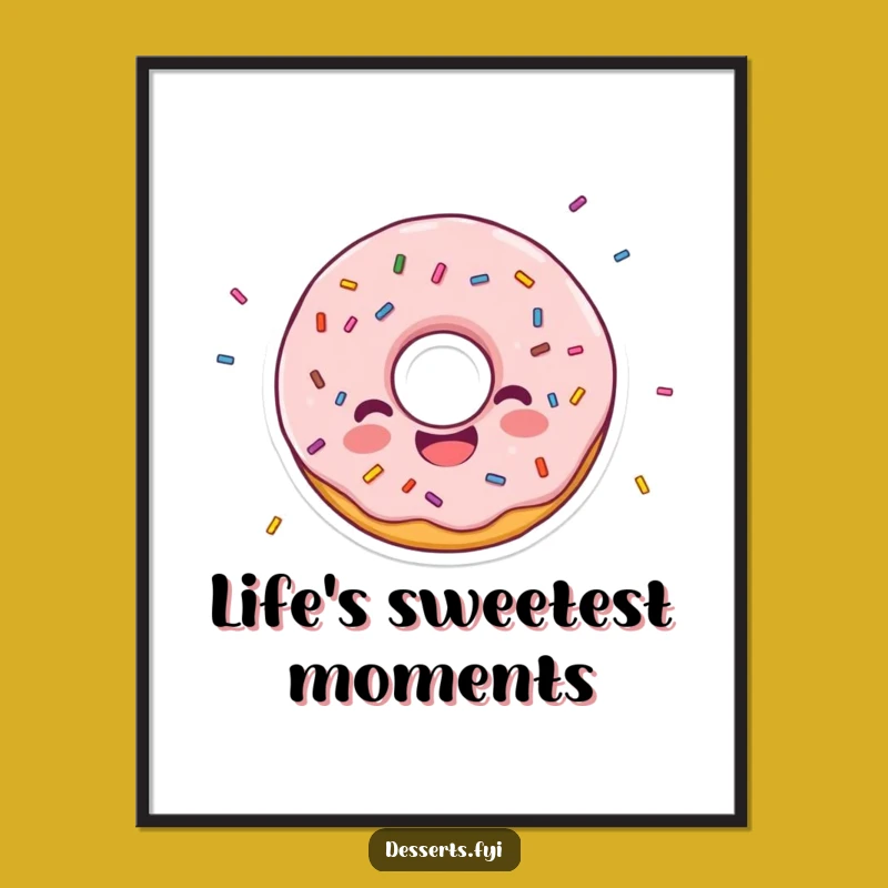 Free Printable Donut Wall Art - Joyful Downloadable Decor with Sprinkles
