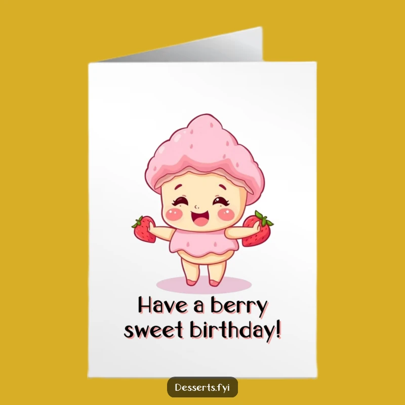 Free Printable Birthday Card: Giggling Cake Spin - Sweet & Funny Downloadable Gift