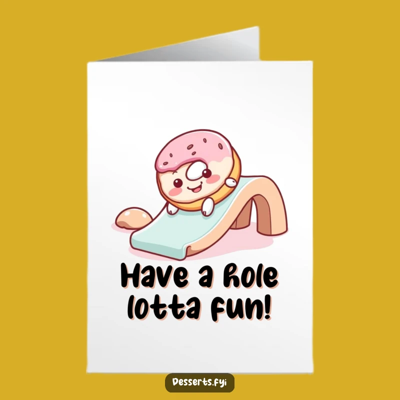 Free Printable Birthday Card: Sliding Donut, Joyful Downloadable Gift for a Sweet Celebration!