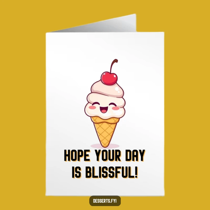 Free Printable Ice Cream Birthday Card: Funny Bouncing Dessert Downloadable