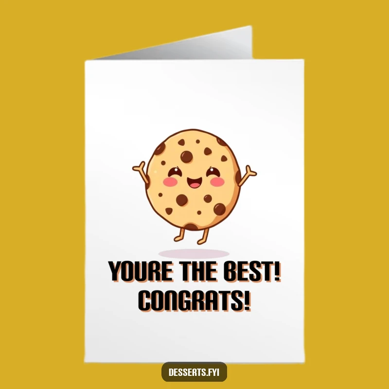 Free Printable Congratulations Card: Dancing Cookie Funny Downloadable Gift