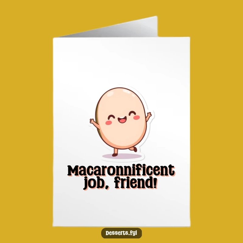 Free Printable Macaron Congrats Card - Graceful Twirling Downloadable DIY Gift