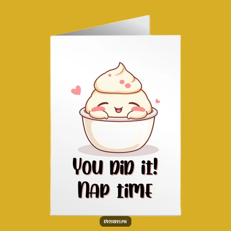 Free Printable Pudding Congrats Card: Funny Dessert Downloadable Gift for Any Occasion