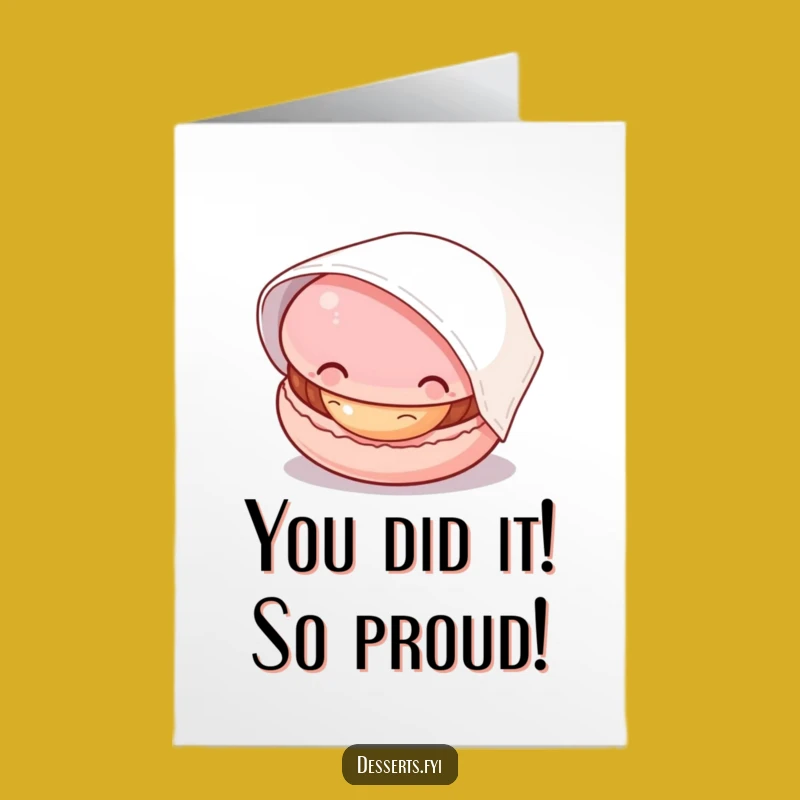 Free Printable Macaron Congrats Card - Curious Treat Congratulations Downloadable Gift