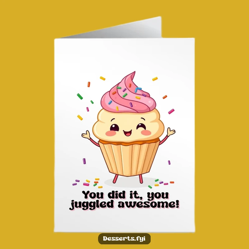 Free Printable Congrats Card: Cupcake Sprinkle Fun! Funny Downloadable Gift