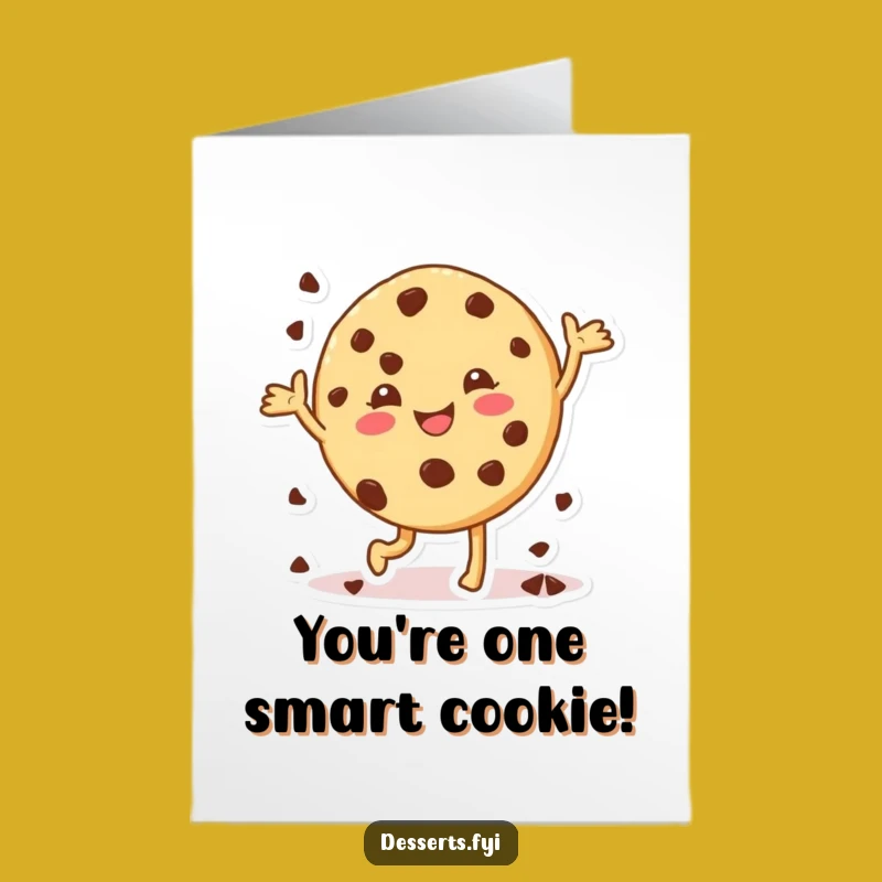 Free Printable Cookie Congrats Card: Happy Dance Style, Downloadable DIY Gift