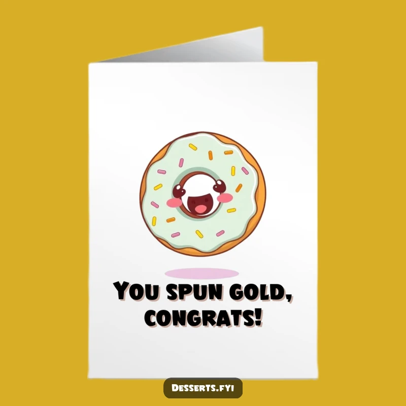 Free Printable Congrats Card: Donut Flip, Joyful Humorous Downloadable Gift