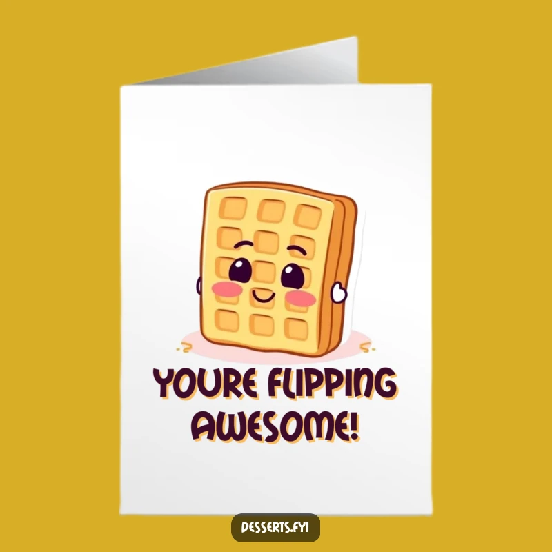 Free Printable Waffle Congrats Card: Funny Flip Achievement Downloadable